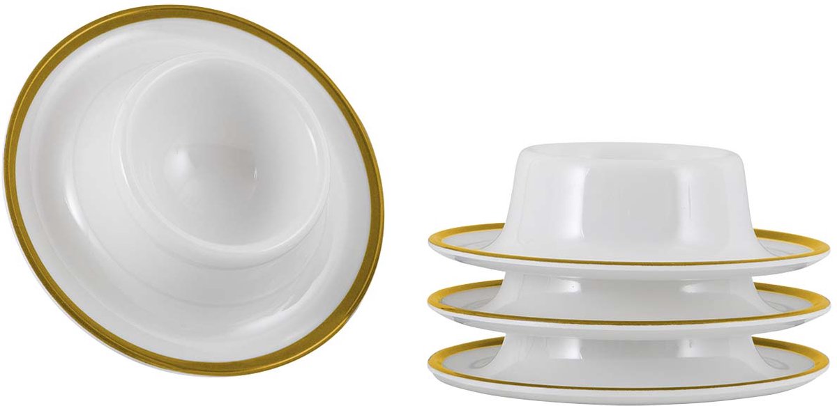 Gimex - Linea Line - Eierbecher Gold - 4 Stück