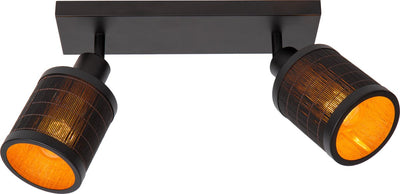 Lucide Tagalog – Deckenstrahler (Deckenleuchte) – 2xE27 – Schwarz – Japandi