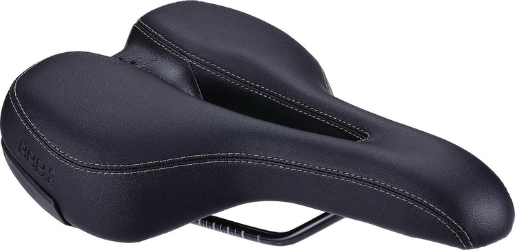 BBB Cycling SoftShape Active – Fahrradsattel für Damen und Herren – E-Bike- oder City-Bike-Sattel – aufrechte Fahrradposition 60° – 265 x 170 mm – Schwarz – BSD-121