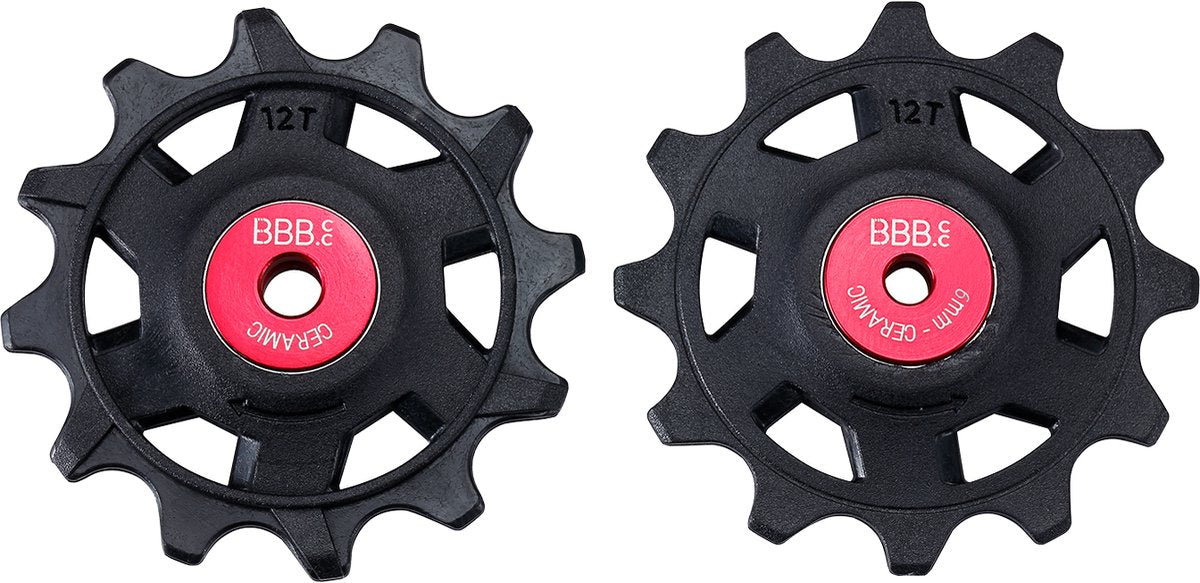 BBB Cycling Rollerboys Ceramic 12T SR-XPLR – Keramik-Umwerferräder – Keramiklager – passend für SRAM XPLR 12-Gang – Schwarz – BDP-20X