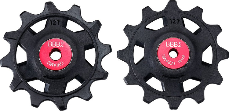 BBB Cycling Rollerboys Ceramic 12T SR-XPLR – Keramik-Umwerferräder – Keramiklager – passend für SRAM XPLR 12-Gang – Schwarz – BDP-20X