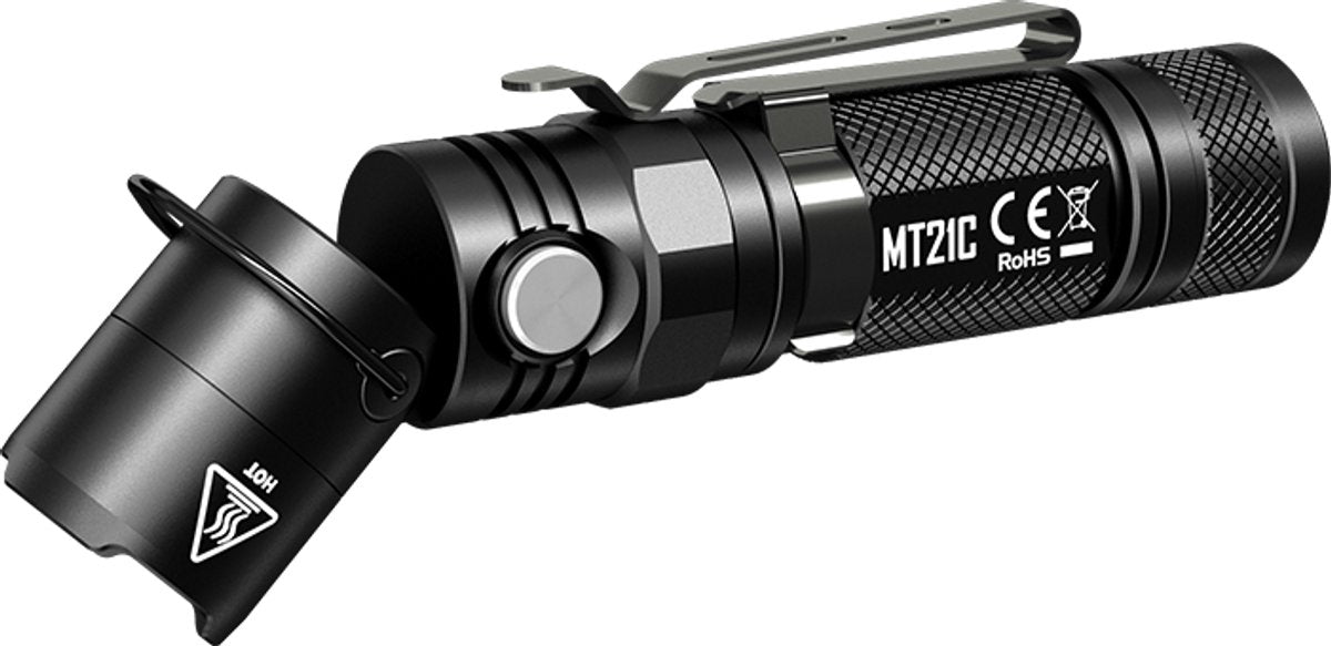 Nitecore Taschenlampe MT21C Cree XP-L HD V6 LED mit neigbarem Kopf – schwarz