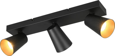 Trio Sharp - Spot - Schwarz matt - exkl. 3x GU10 4,9 W - Wand- und Deckenmontage