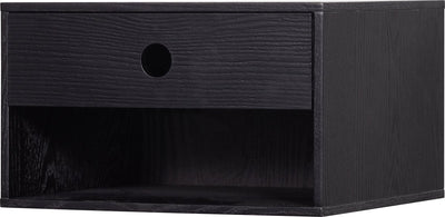 Woood Nancy hängender Nachttisch – MDF – Schwarz – 20 x 34 x 30