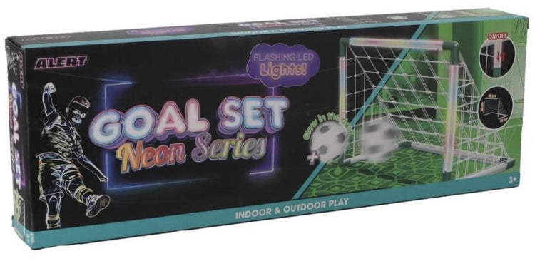 Otto Simon Alarmsporttor mit (Neon-)Licht + Ball und Pumpe, auch im Dunkeln Fußball spielen!