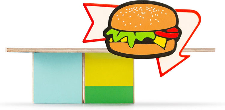 Candylab-Spielzeug, Candylab-Spielzeugauto aus Holzdruckguss – Burger Shack – Candycar-Welt