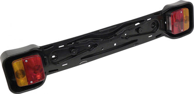 Beleuchtungsstange für Fahrradträger 85 x 15 cm schwarz
