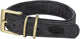 Trixie-Halsband aus Nubukleder – schwarz, L 47–54 x 4 cm – doppelt gefüttert, D-Ring
