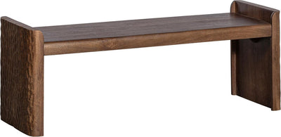 Holzstützenbank – Holz – warmes Braun – 40 x 120 x 45