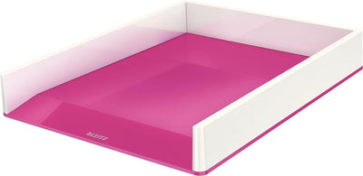 Briefablage Leitz Wow Polystyrol 267x336x49mm A4 rosa