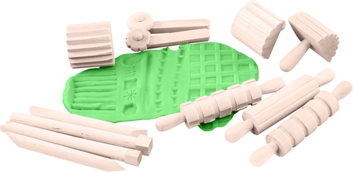 Weplay Eduplay Holz-Tonwerkzeug-Set – kreatives Spielzeug für Kinder.