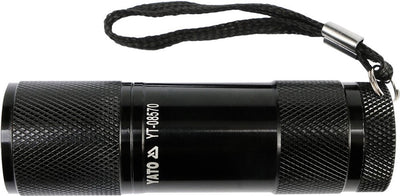 Yato - Aluminium-Taschenlampe - 9 LED - schwarz - 85x25mm