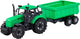 Cavallino Toys Cavallino Traktor mit Tilt -LKW -Anhänger grün, Skala 1:32