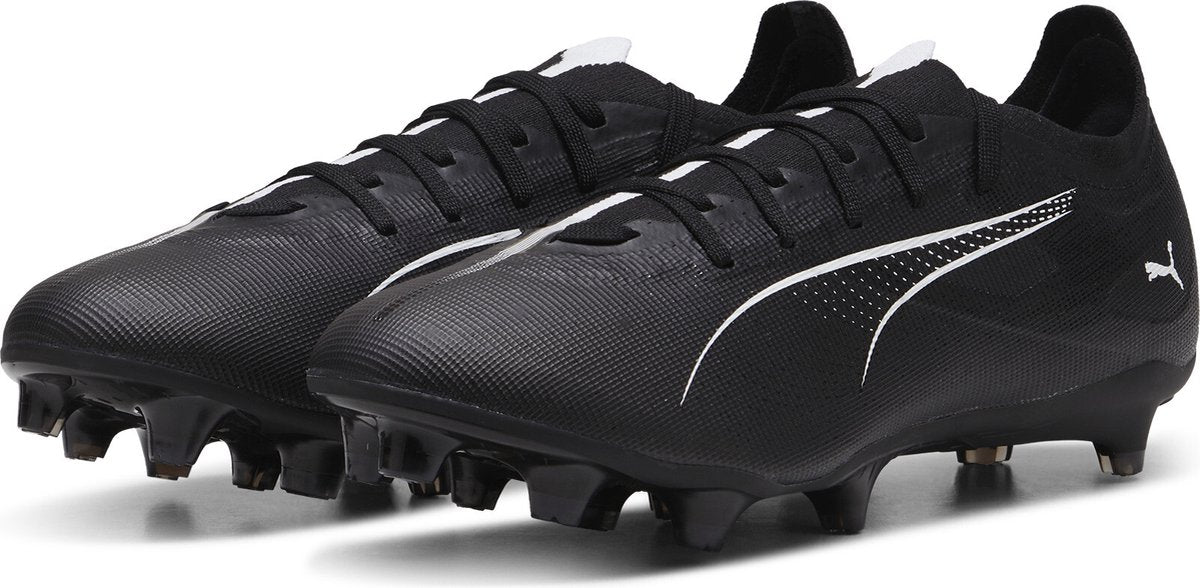 Puma Ultra 5 Match FG AG Unisex-Sportschuhe - Schwarz-Weiß
