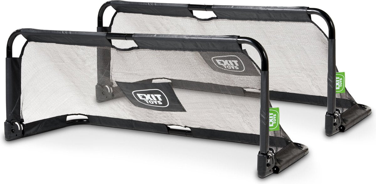 Exit Toys Exit Panna faltbares Fußballtor aus Stahl 150x60cm (2er-Set) - Schwarz - Straßenfußball - für draußen