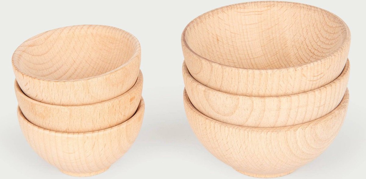 Tickit® Holzschalen 92 mm – 3er-Set