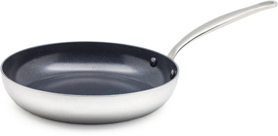 Greenpan Barcelona Evershine Bratpfanne 30 cm – PFAs-freie Antihaftbeschichtung – Induktionsbratpfanne – Keramikbratpfanne – ofenfest bis 220 °C – Silber