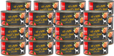 Rosewood Best for Your Friends – Nassfutter für Hunde – Hühnerfleisch – gedämpfte Mahlzeit – 24 Dosen x 95 g