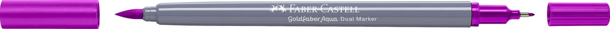 Faber-Castell – Duo-Aquarellmarker Goldfaber – helles Magenta 228 – Pinsel 0,6 mm – FC-164598