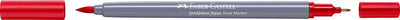 Faber-Castell – Duo-Aquarellmarker – Goldfaber – Geranium Red Bright 121 – Pinsel 0,6 mm – FC-164621