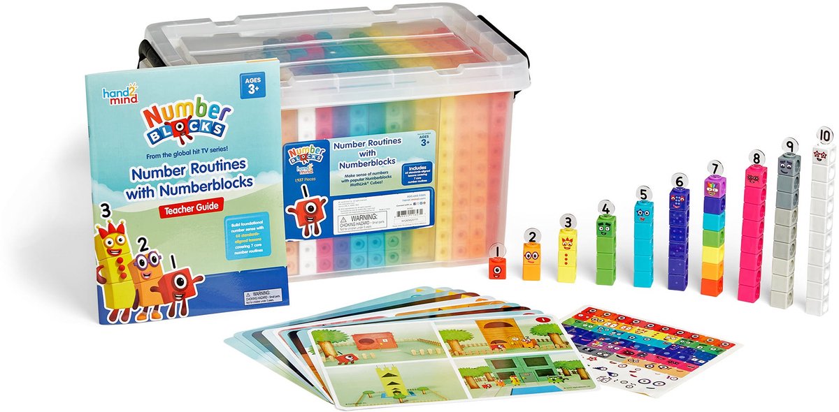 Lernressourcen Mathlinkâ® Würfel Zahlenblöcke – XL-Klassenset (1925 Blöcke)