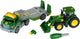 Klein Toys John Deere Transportwagen mit Traktor – 1:24 – inkl. Licht- und Soundeffekte - grün gelb