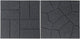 Natur – Gartenfliese – Grau – Gummi – Fliesen-Wendemotiv – H1,5 x 40 x 40 cm