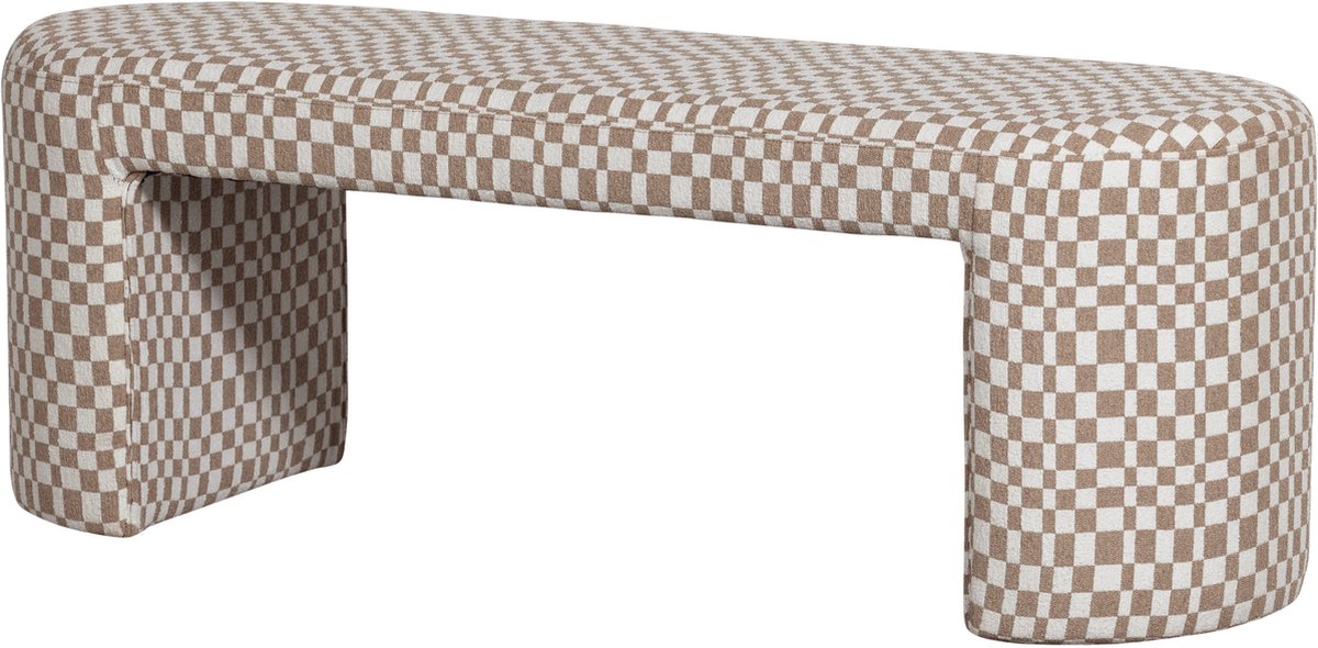 Wood Jacob Bank – Polyester – kariert – Sand – 46 x 130 x 46