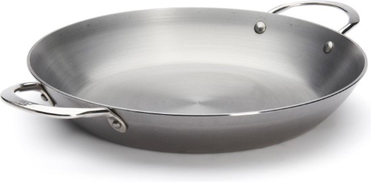 Debuyer de Buyer Mineral B Paella-Pfanne 32 cm – Paella-Pfanne aus Kohlenstoffstahl – ø 32 cm – hergestellt in Frankreich