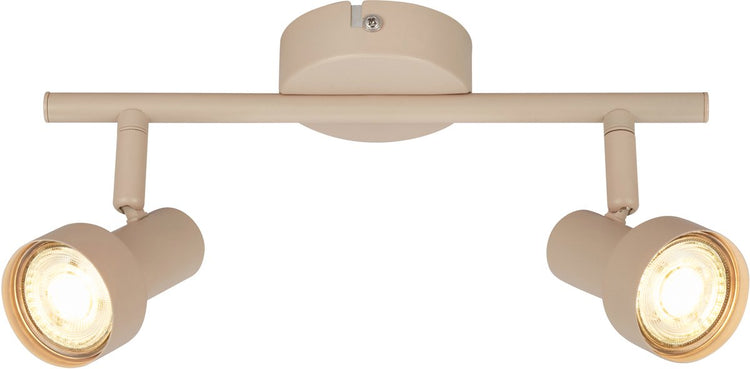 Briloner b.k.licht tapp - Aufbaustrahler - Deckenstrahler (Deckenleuchte) - 2x GU10-Fassung - Taupebeige - 27,5 cm