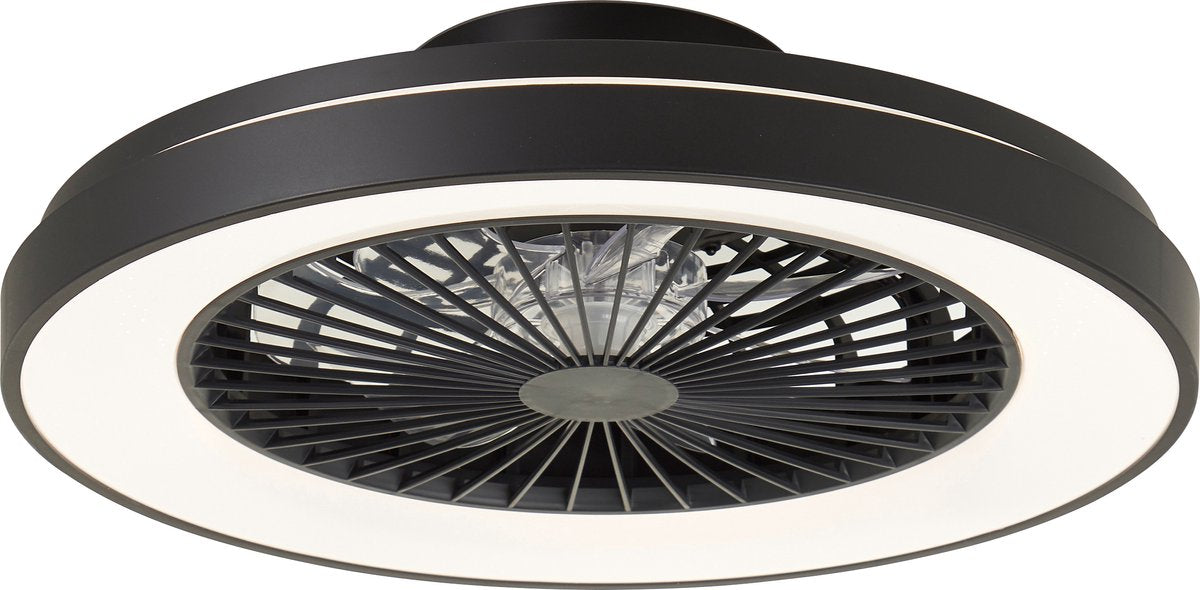 Brilliant Mazzaro - Deckenventilator - LED 40 W - 3000 K-6500 K - dimmbar - Schwarz