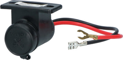 Carpoint 1-fach Aufputzsteckdose 12V 24V – 21mm Anschluss – 15A – spritzwassergeschützt – inklusive Staubschutzkappenmontage