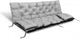 Aio Gartenkissen-Set – Sofakissen 100 x 60 x 50 cm und 2 kleine Kissen 42 x 42 cm – Schaukelbankkissen – Grau