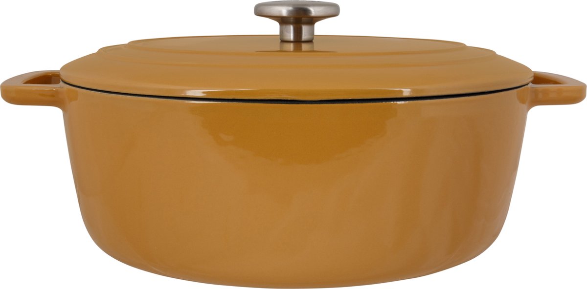 Gemütliche, trendige Fontestic – Kochpfanne – Bernsteingold – 31 cm x 24 cm x 12 cm