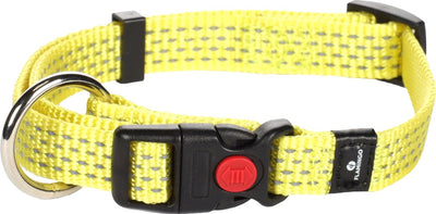 Flamingo len - Halsband Hunde - Halsband len gelb s 30-45cm 15mm - 1St - 125011 - 1Stk