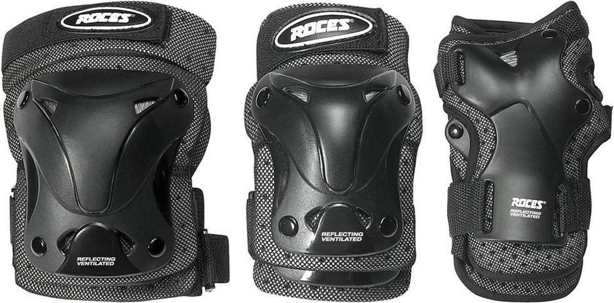 Roces – belüfteter Schlittschuhschutz 3er-Pack – extra luftig leicht – Erwachsene – Schwarz – Größe XL