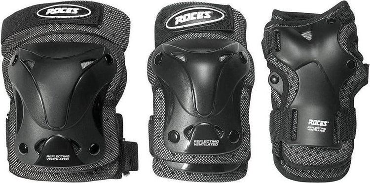 Roces – belüfteter Schlittschuhschutz 3er-Pack – extra luftig leicht – Erwachsene – Schwarz – Größe S