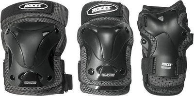 Roces – belüfteter Schlittschuhschutz 3er-Pack – extra luftig leicht – Erwachsene – Schwarz – Größe M
