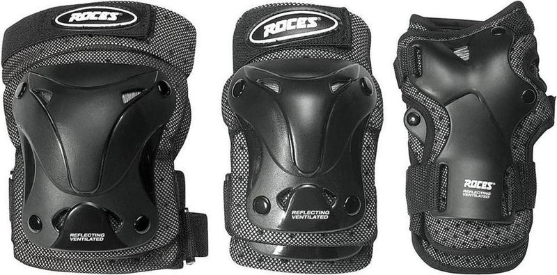 Roces – belüfteter Schlittschuhschutz 3er-Pack – extra luftig leicht – Erwachsene – Schwarz – Größe XL