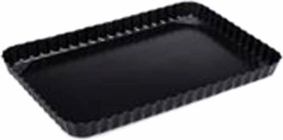 Point-Virgule gerippte Kuchen-/Quicheform – Antihaftbeschichtung – loser Boden – 31 x 21 x 3 cm