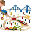 Super Holzeisenbahn-Set in Aufbewahrungsbox - 100-tlg.