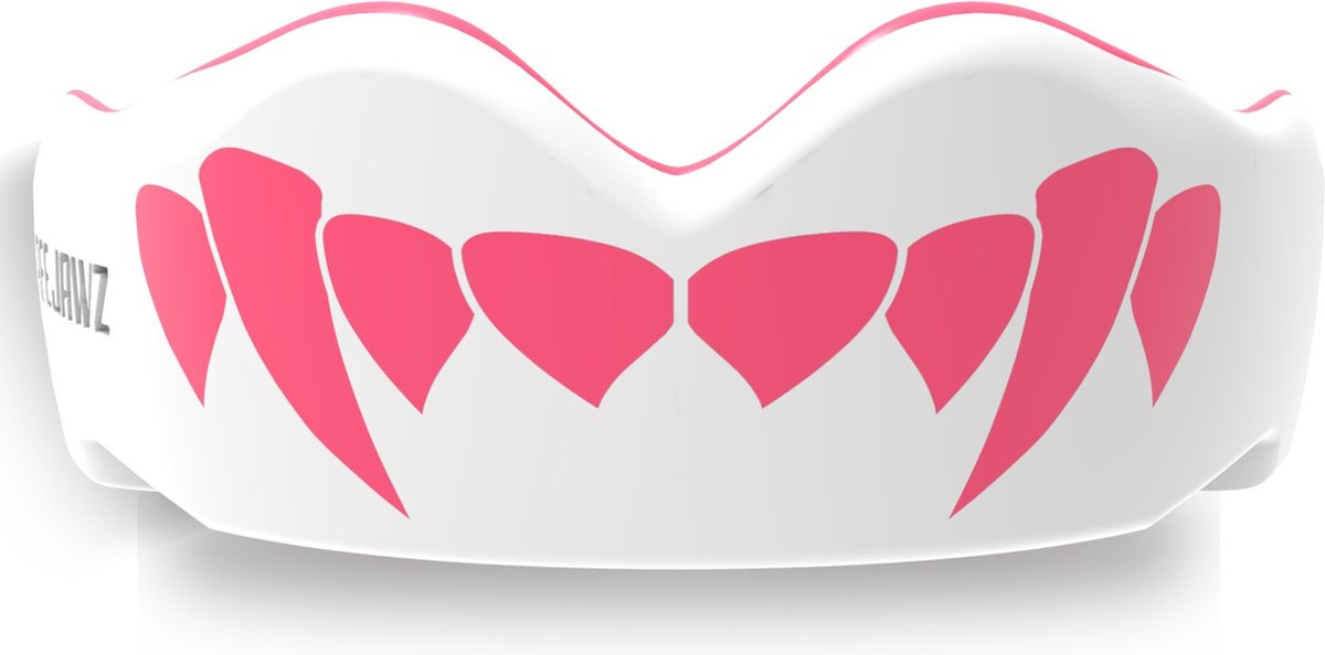 Safejawz Mundschutz Extro-Serie Dracula weiß rosa Senior