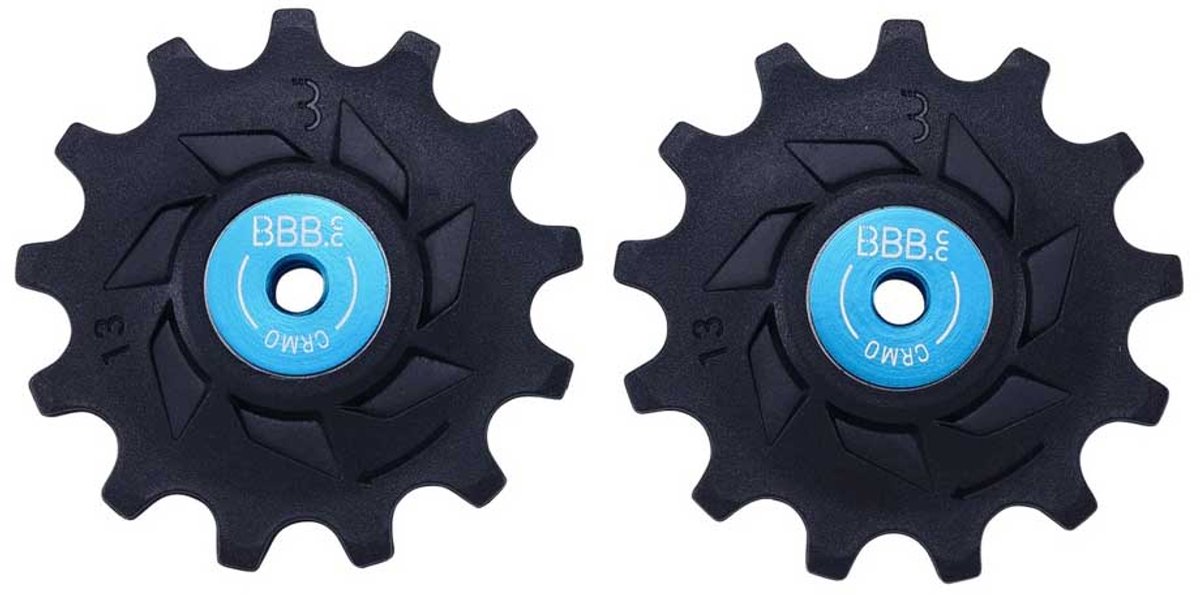 BBB Cycling BBB Rollerboys Shimano MTB Schaltwerk-Räder-Set für Fahrräder, Blau, 13T-13T