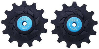 BBB Cycling BBB Rollerboys Shimano MTB Schaltwerk-Räder-Set für Fahrräder, Blau, 13T-13T