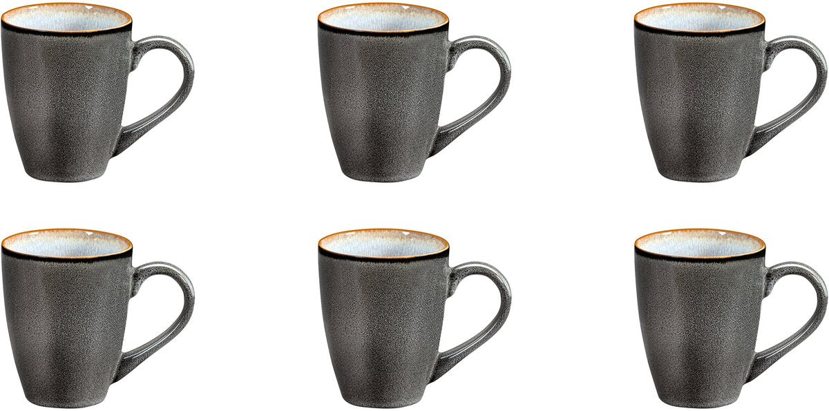Medard de Noblat - Shadow Aqua - Becher 30 cl - 6 Stück - Steinzeug