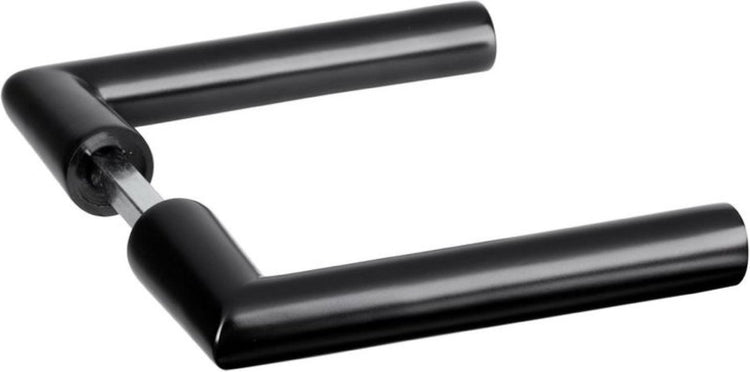 Impresso - Türbeschlagset London (2 x Türgriff ohne Rosette) - Aluminium - Mattschwarz
