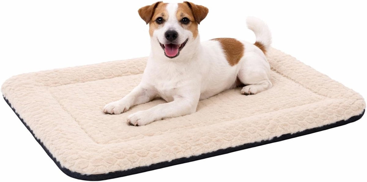 Flamingo Hundekissen - Hundekorb - Naya rechteckig beige 116x69cm - weicher Liegekomfort - ideal für Bank - langlebig und bequem