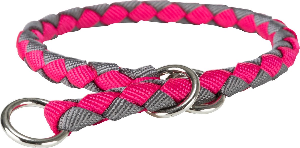 Trixie Cavo Anti-Pull-Halsband Fuchsia Graphit XS