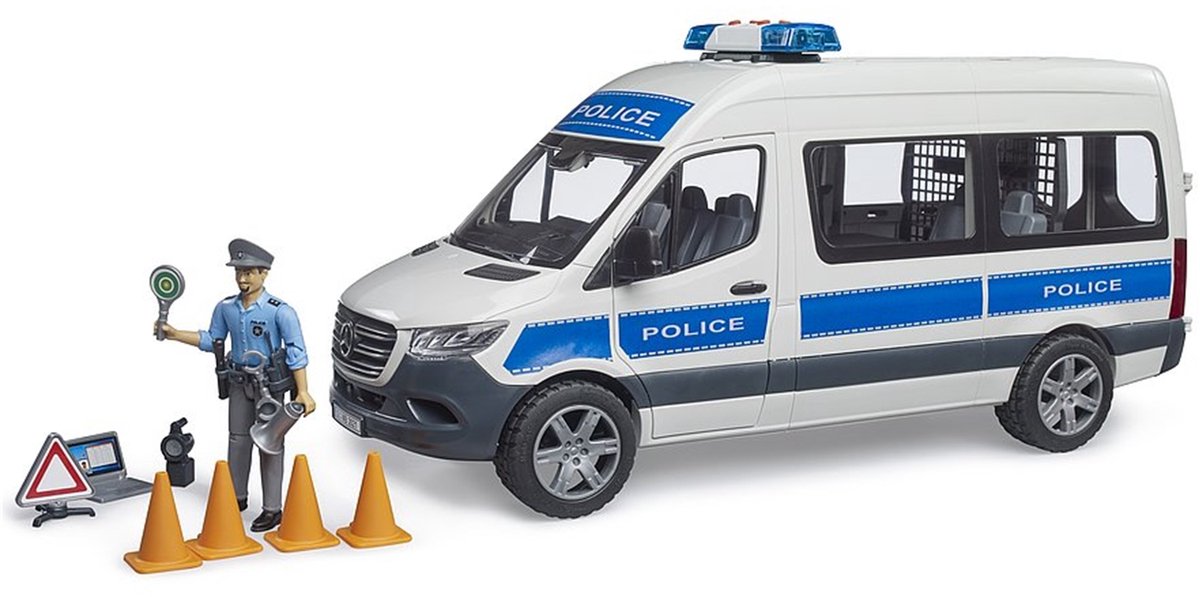 Bruder Mercedes-Benz Sprinter Polizeibus mit Licht und Gel