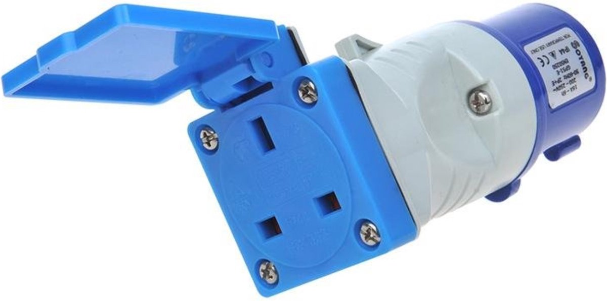 Proplus Adapterstecker CeE auf UK – kurzes Modell – 16a – IP44